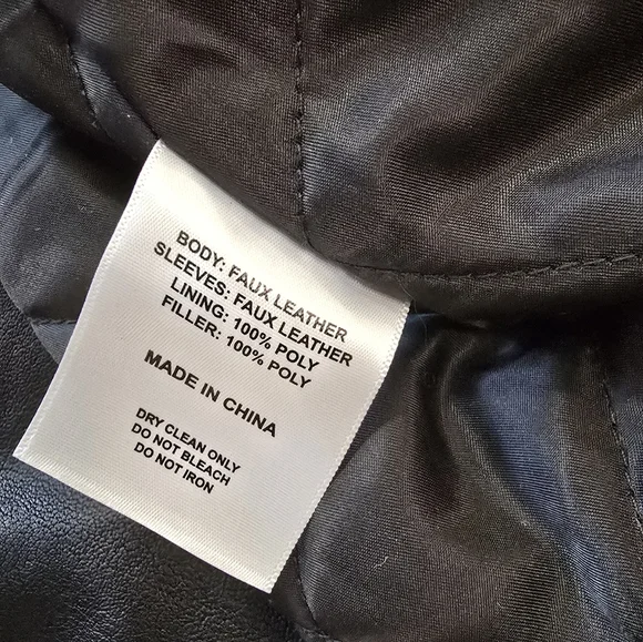 Ice Cold Records Faux Leather Jacket - Men’s XL